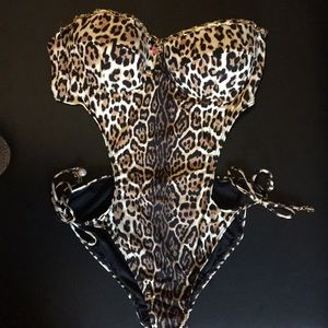 Juicy Couture Animal Print Swimming Suit One Piece